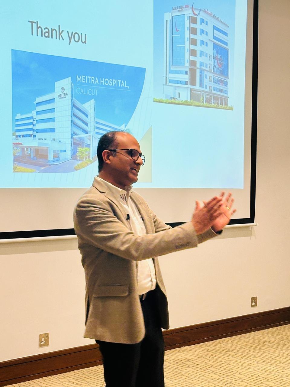 Dr. Sachin teaching during a presentation