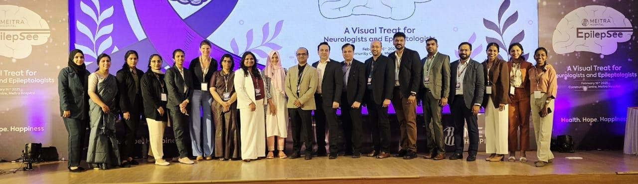 Meitra epilepsy program team at a conference